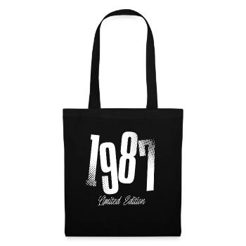 1987 Né en 1987 Anniversaire Année de construction - Sac en tissu - noir - Devant