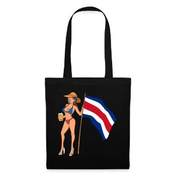 Hot Fan Girl Costa Rica - Sac en tissu - noir - Devant