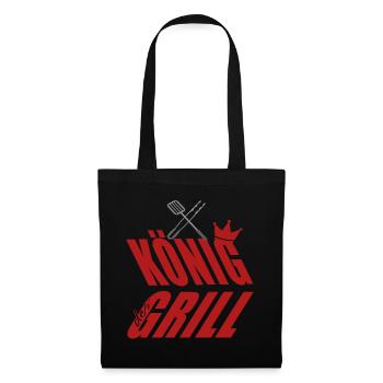 King at the Grill Couverts de grillades - Sac en tissu - noir - Devant