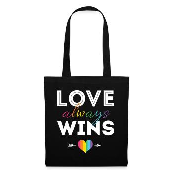 Pride Month LGBTQ - Love Always Wins - Tote Bag - black - Front