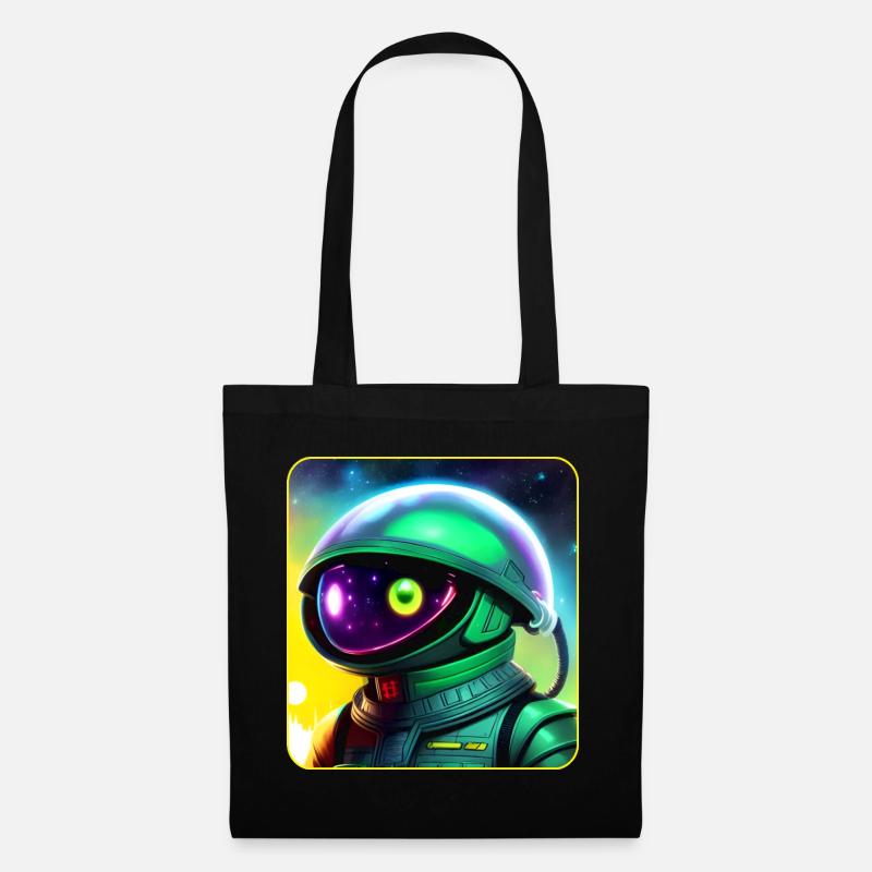 Astronaute de l’espace Alien - Sac en tissu - noir