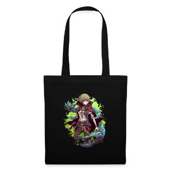 Fantasy RPG Spiel Anime Charakter - Anime Shirt - Stoffbeutel - Schwarz - Vorne
