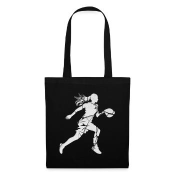 Basket-ball Femme Basketteur Joueur de basket-ball - Sac en tissu - noir - Devant