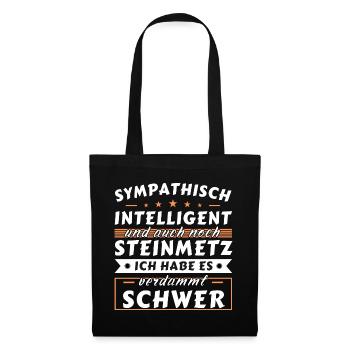 Sympathisch und intelligent - Steinmetz Edition - Stoffbeutel - Schwarz - Vorne