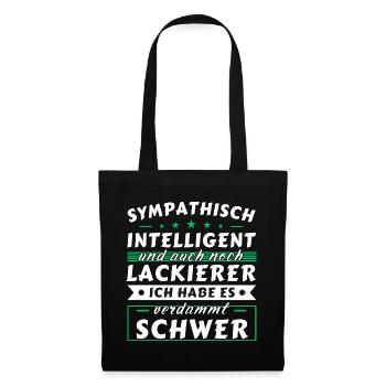 Sympathisch und intelligent - Lackierer Edition - Stoffbeutel - Schwarz - Vorne