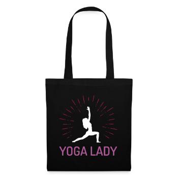 Yoga Mädchen - Stoffbeutel - Schwarz - Vorne