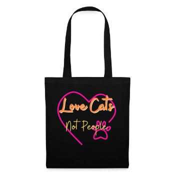Chats d’amour - Sac en tissu - noir - Devant