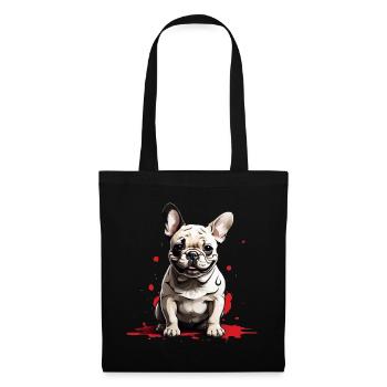 CHIEN BOULEDOGUE FRANÇAIS - Sac en tissu - noir - Devant