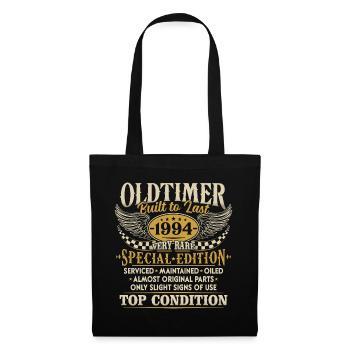 Oldtimer 1994 Jahrgang geboren Geburtstag Geschenk - Stoffbeutel - Schwarz - Vorne