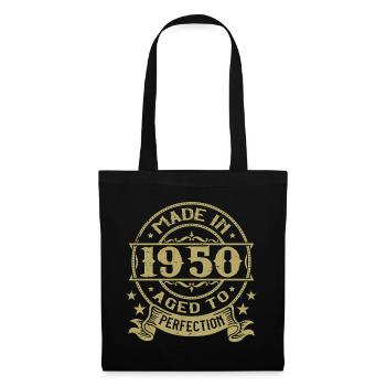 Vintage 1950 Anniversaire 1950 Cadeau 1950 Rétro - Sac en tissu - noir - Devant