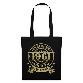 Vintage 1961 Birthday 1961 Retro Gift - Tote Bag - black - Front