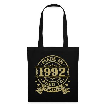 Vintage 1992 Birthday 1992 Retro Gift - Tote Bag - black - Front