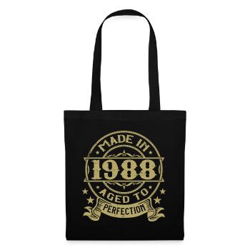 Vintage 1988 Anniversaire 1988 Cadeau 1988 Rétro - Sac en tissu - noir - Devant