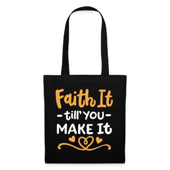 Christlicher Glaube Inspirierend - Stoffbeutel - Schwarz - Vorne