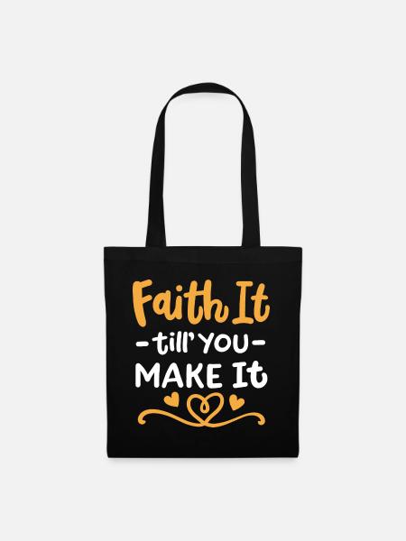 Christlicher Glaube Inspirierend - Stoffbeutel - Schwarz