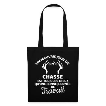 Hunting Quote Good Day Work - Tote Bag - black - Front