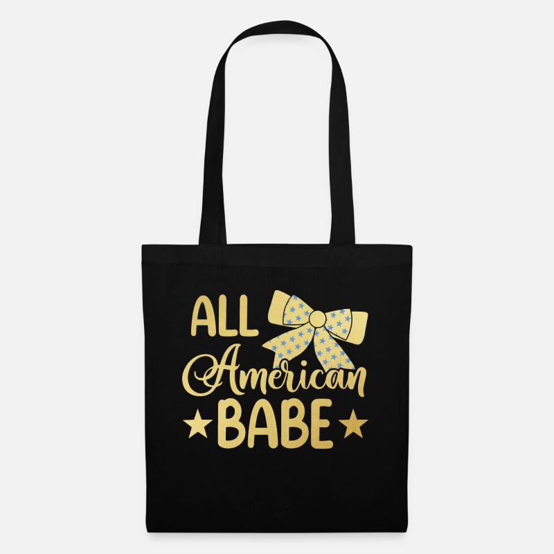 All American Baby 4. Juli - Stoffbeutel - Schwarz