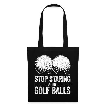 S’il vous plaît, ne regardez pas mes balles de golf - Sac en tissu - noir - Devant