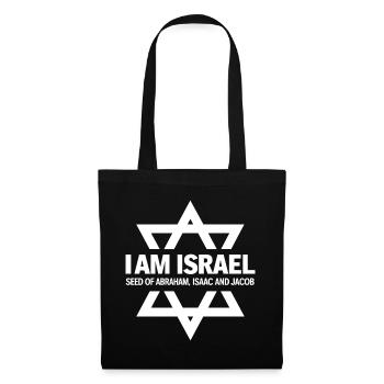 Stolz Israelit: Samen von Abraham, Isaak und Jakob - Stoffbeutel - Schwarz - Vorne