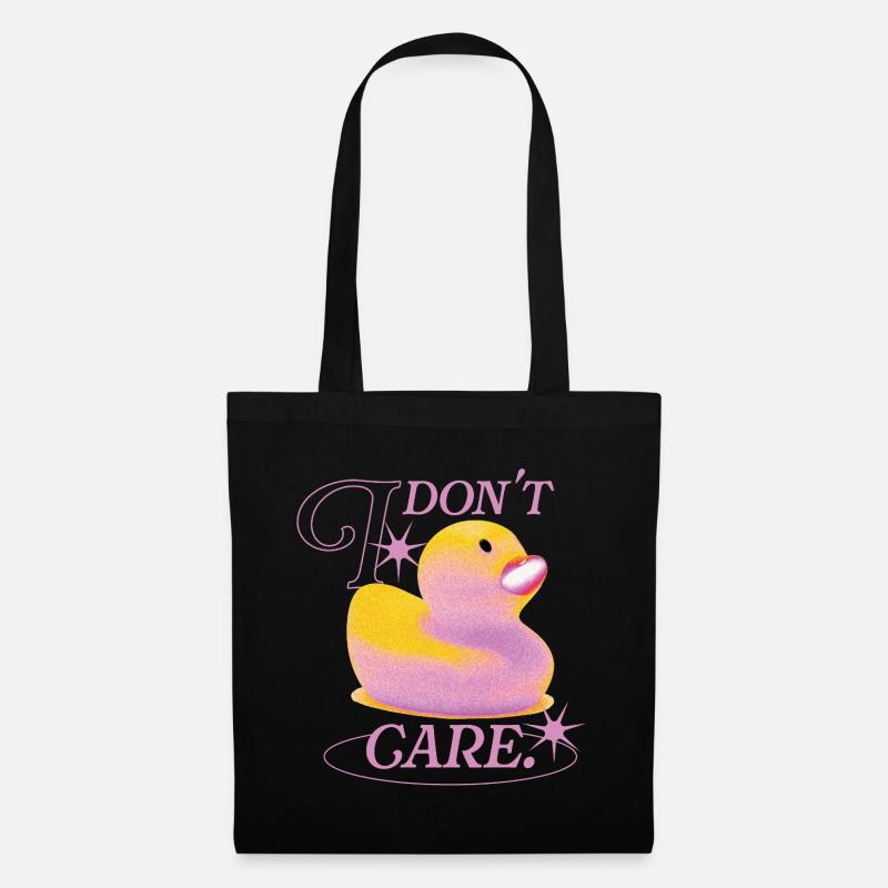 I Don’t Care Duck - Stoffbeutel - Schwarz