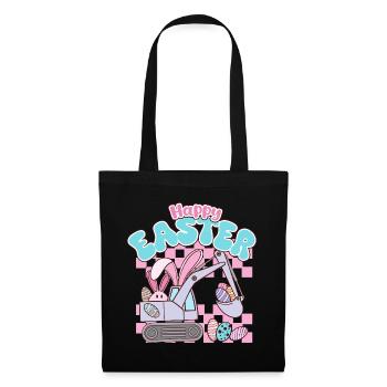 Happy Easter - Stoffbeutel - Schwarz - Vorne