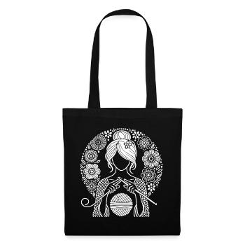 Design élégant au crochet – créatif et cool - Sac en tissu - noir - Devant