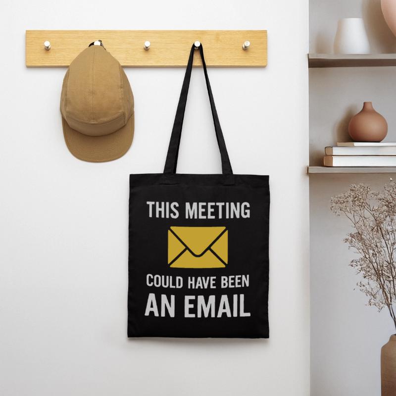 Meeting oder E-Mail Stoffbeutel
