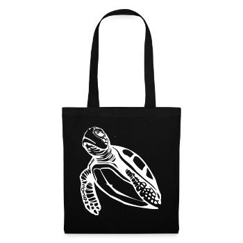 Schildkröte Schildkröten T-shirt Geschenk - Stoffbeutel - Schwarz - Vorne