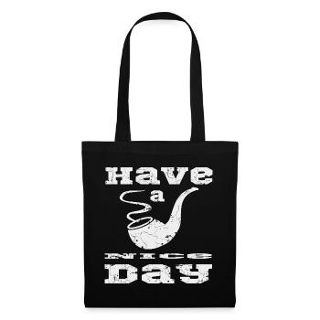 Sifflement avec texte - Sac en tissu - noir - Devant