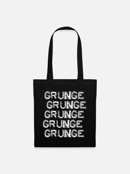 Grunge-Wiederholungstextur - Stoffbeutel - Schwarz