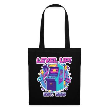 Level Up 1985 – Retro Arcade Automat Design - Tote Bag - black - Front