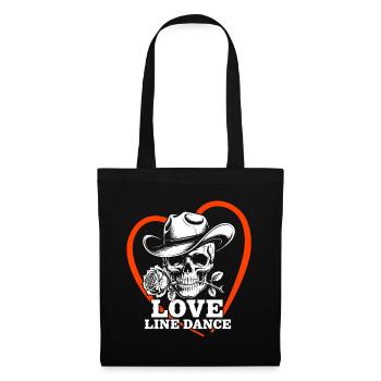 Love Line Dance Skull - Tote Bag - black - Front