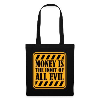 Money Root Evil Capitalism Greed Finance Rich - Tote Bag - black - Front