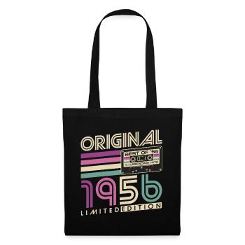 70e anniversaire 1956 Vintage Born Retro - Sac en tissu - noir - Devant
