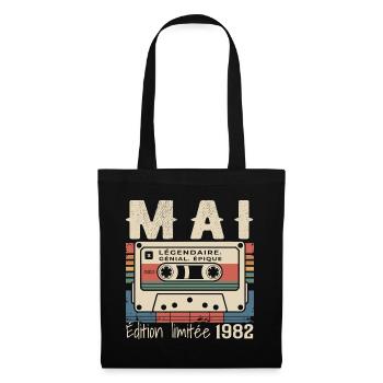 Mai 1982 - Sac en tissu - noir - Devant