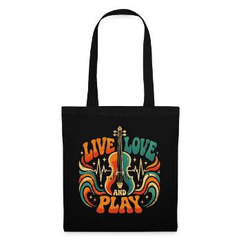 Live, love and play the violin - Tote Bag - black - Front