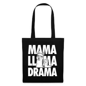 Mama Llama Drama – Funny Family Motif - Tote Bag - black - Front