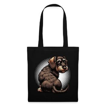 teckel teckel à poils durs propriétaire de teckel teckel - Sac en tissu - noir - Devant