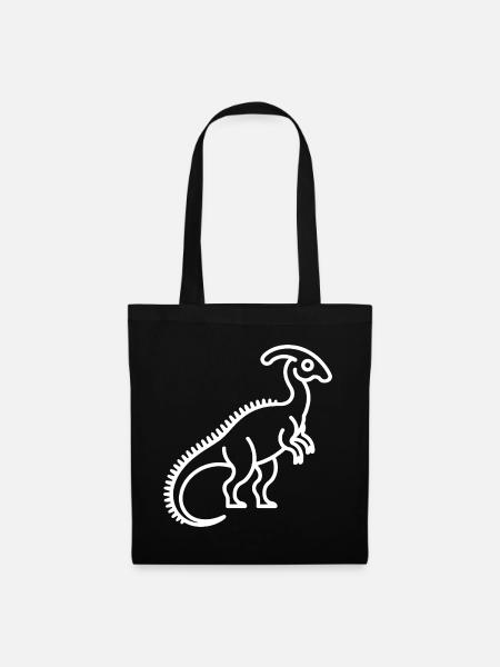 Jurassic Linien-Dino Kontur - Stoffbeutel - Schwarz
