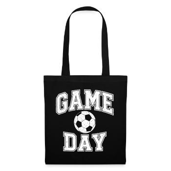 Game Day Fußball – Soccer Vintage Design - Stoffbeutel - Schwarz - Vorne