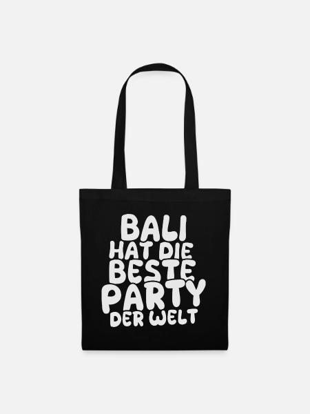 Bali als Feiern - Stoffbeutel - Schwarz