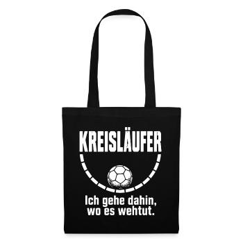 Kreisläufer Geschenk für Handballer - Stoffbeutel - Schwarz - Vorne