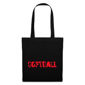 SOFTBALL - Rouge - Sac en tissu - noir - Devant