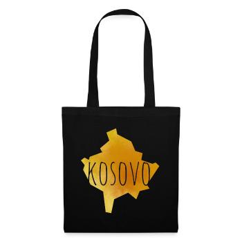 kosovo - Stoffbeutel - Schwarz - Vorne