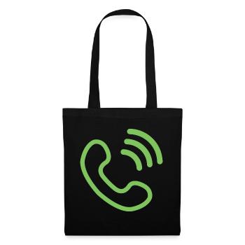 téléphone téléphone mobile retro15 radio téléphone mobile - Sac en tissu - noir - Devant