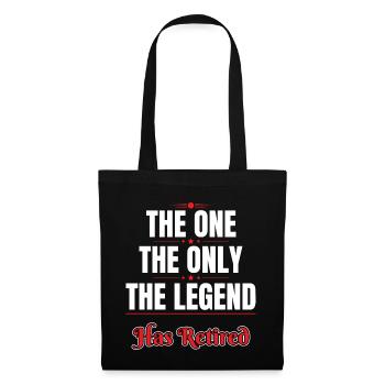 The Legend has retired Retraitée Cadeau - Sac en tissu - noir - Devant