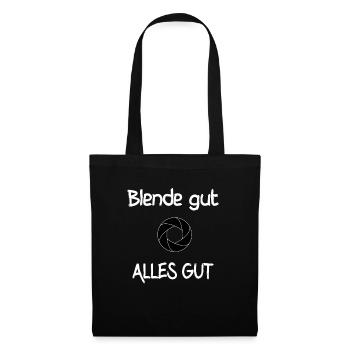 Blende, Fotografenshirt für Fotografen, Fotoshirt - Stoffbeutel - Schwarz - Vorne