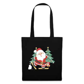 Ski Noël Nikolaus Arbres de Noël - Sac en tissu - noir - Devant