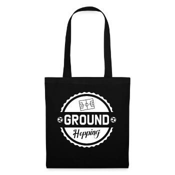 Fan de football en herbe loin blanc rond - Sac en tissu - noir - Devant