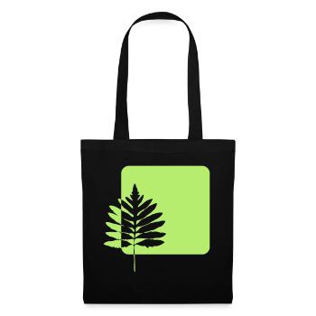 natur logo blatt baum wald - Stoffbeutel - Schwarz - Vorne
